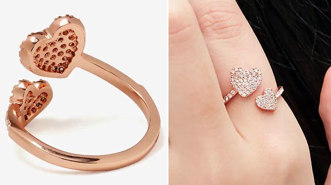 Kate Spade Yours Truly Pave Heart Rings