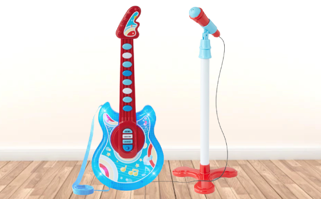 Kids Guitar with Microphone Toy