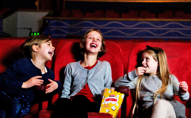 Kids Watching Movie in a Theater