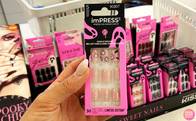 Kiss imPRESS Halloween Press On Nails Bad Bone