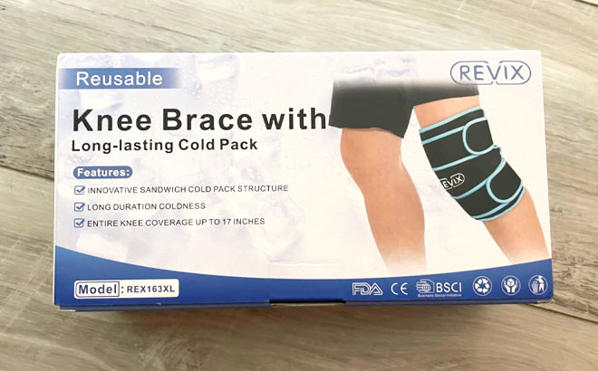 Knee Ice Pack Wrap on a Box