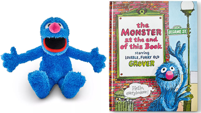 Kohls Cares Sesame Street Grover Plush Toy and The Monster at the End of this Book