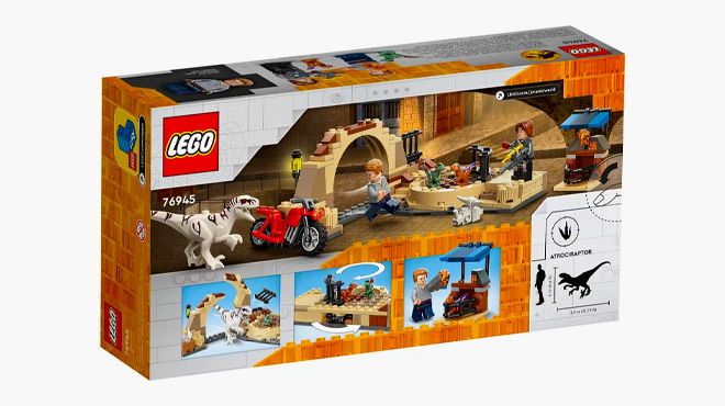 LEGO Jurassic World Atrociraptor Bike Chase Set