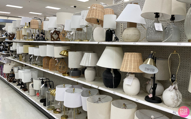 Lamps on a Shelf at Target