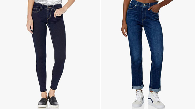 Levis Womens 710 Super Skinny Jeans and Classic Straight Jeans