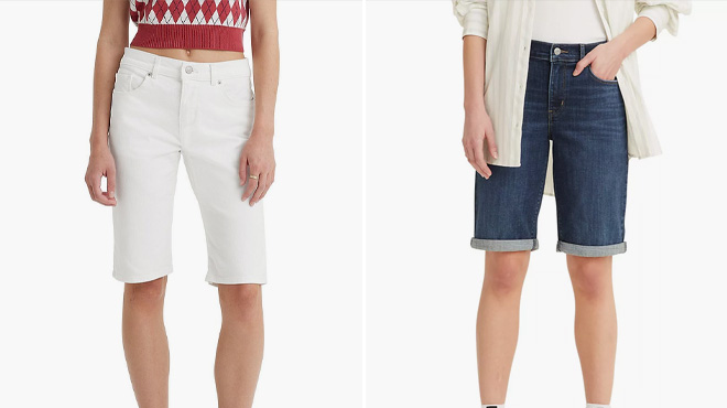 Levis Womens Bermuda Jean Short in Two Colors