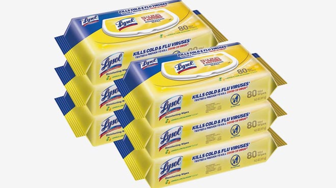 Lysol Disinfecting Wipes 6 Pack