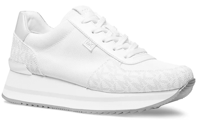 MICHAEL KORS Womens Monique Trainer Lace Up Sneakers