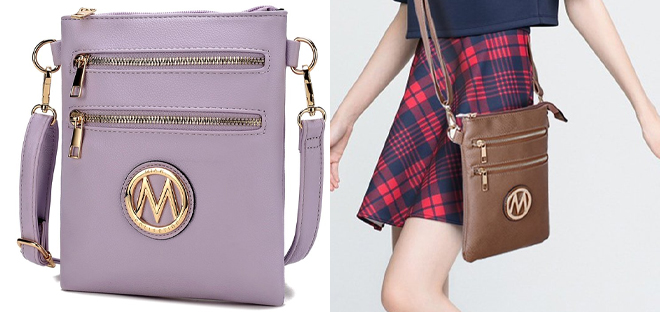 MKF Collection by Mia K Purple and Brown Medina Crossbody Bag