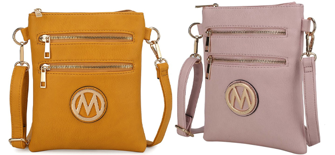 MKF Collection by Mia K Yellow and Pink Medina Crossbody Bag