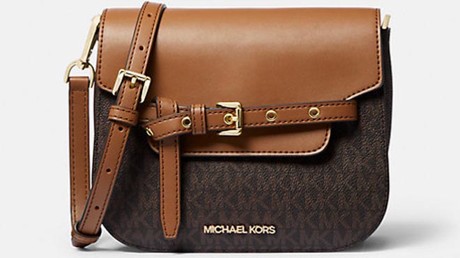 Michael Kors Emilia Small Logo Crossbody Bag Brown