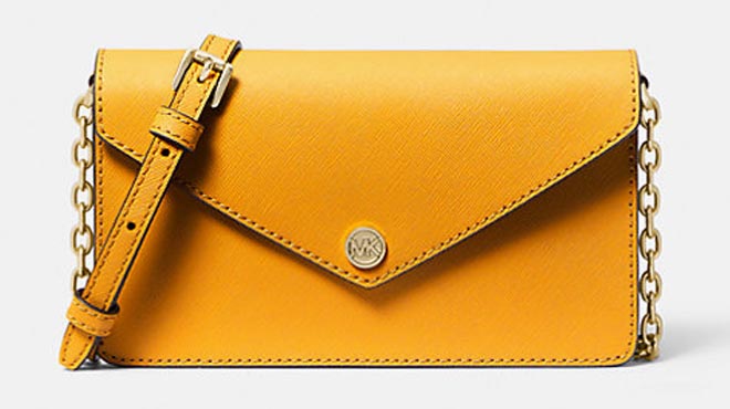 Michael Kors Small Saffiano Leather Envelope Crossbody Bag