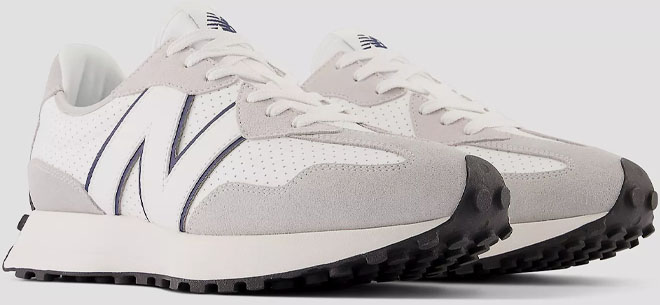 New Balance Mens 327 Shoes on a Gray Background