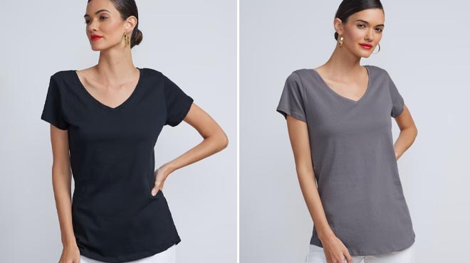 New York and Company V Neck Perfect Tee