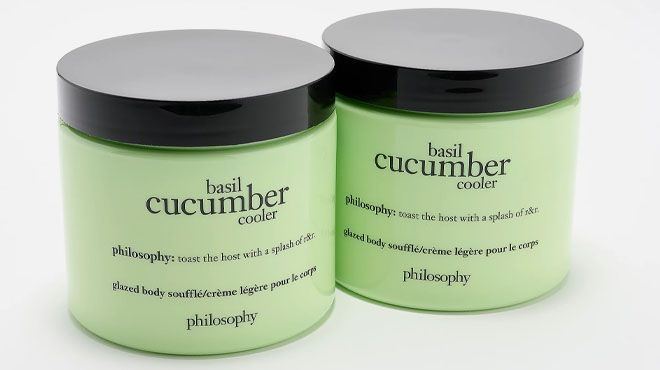 Philosophy Super Size Glazed Body Souffle Duo in Basil Cumcumber Cooler