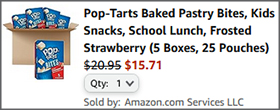 Pop Tarts Checkout Screenshot