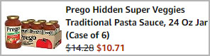 Prego Hidden Super Veggies Traditional Pasta Sauce 6 Pack Order Summary