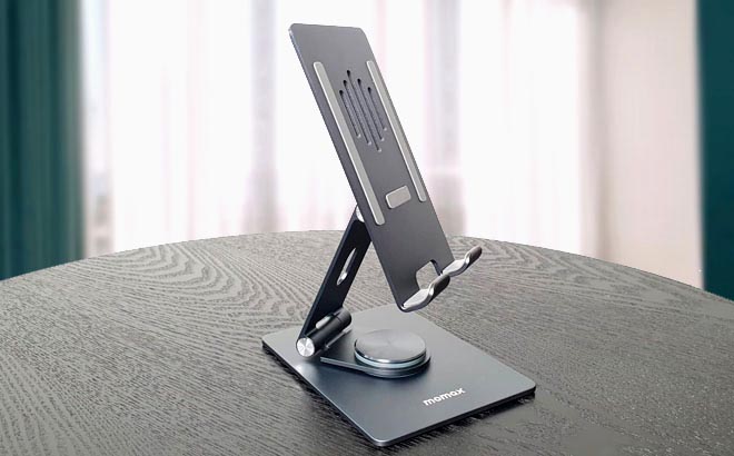 Rotating iPad Stand on a table