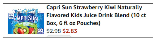 Screenshot Capri Sun Juice Pouches