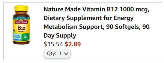 Screenshot Nature Made Vitamins 90 Count