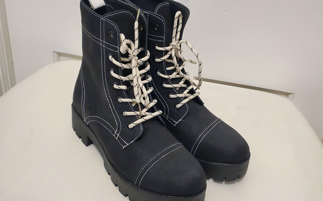 Seven7 Jodi Combat Womens Boots in Black