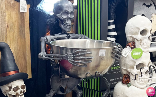 Skeleton Holding a Large Bowl