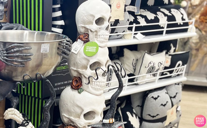 Stacked Skull Halloween Decor