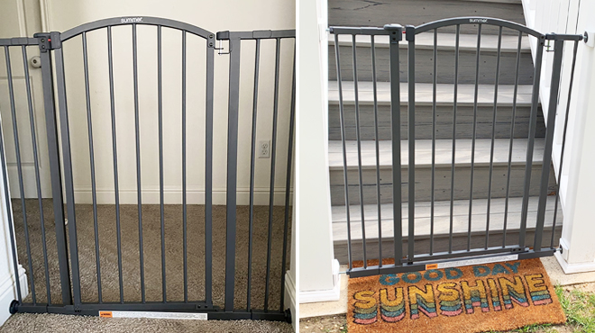 Summer Extra Tall Decor Safety Baby Gate in Dark Grey Color