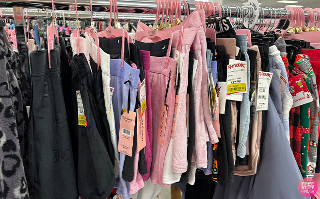 TJ Maxx Clothing Clearance Section Overview