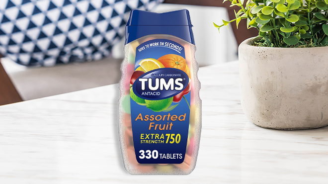 TUMS Extra Strength Antacid Tablets in Assorted Fruit Flavor