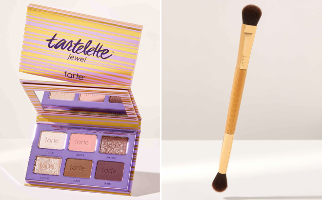 Tarte Tartelette Jewel Amazonian Clay Palette and Double Ended Shader Blending Eyeshadow Blush