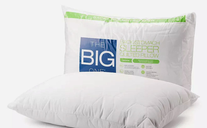 The Big One Quilted Back Stomach Sleeper Bed Pillow