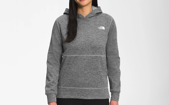 The North Face Womens Medium Grey Heather Canyonlands Pullover Hoodie