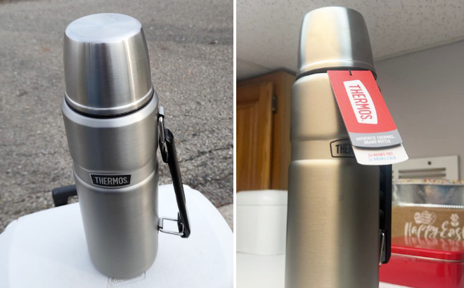 Thermos 40 oz. Stainless King Vacuum Insulated Stainless Steel Beverage  Bottle