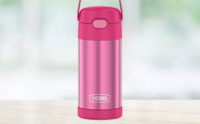 Thermos Funtainer Insulated Kids Straw Bottle in Pink Color