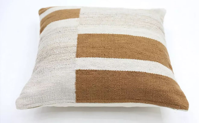 Threshold Oversized Blocked Woven Square Throw Pillow