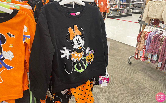 Toddler Girls Disney Minnie Mouse Halloween Fleece Top and Bottom Set at Target