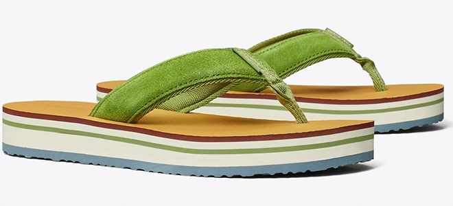 Tory Burch 70S PLATFORM FLIP FLOPS Tan