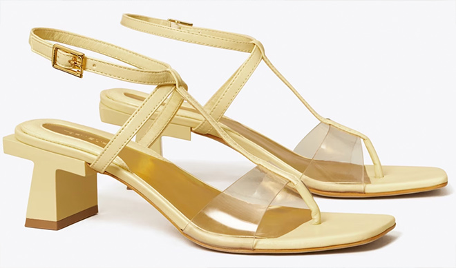 Tory Burch BLOCK T HEEL STRAPPY SANDAL