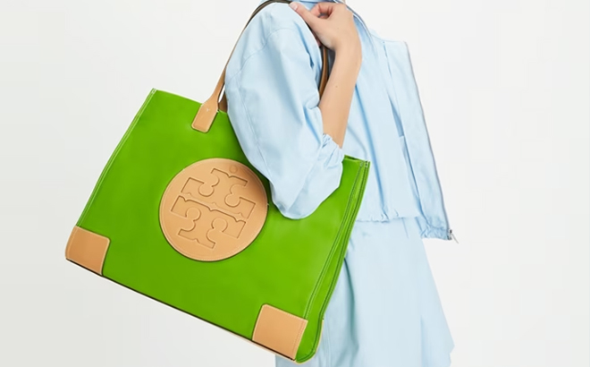 Tory Burch Ella Tote Bag in Wheatgrass