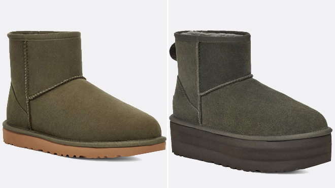 UGG Classic Mini II Suede Classic Boot and Classic Mini Platform Suede Classic Boot