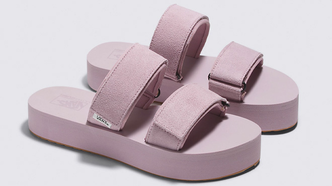 VANS Cayucas Slide Sandals in Light Purple Color