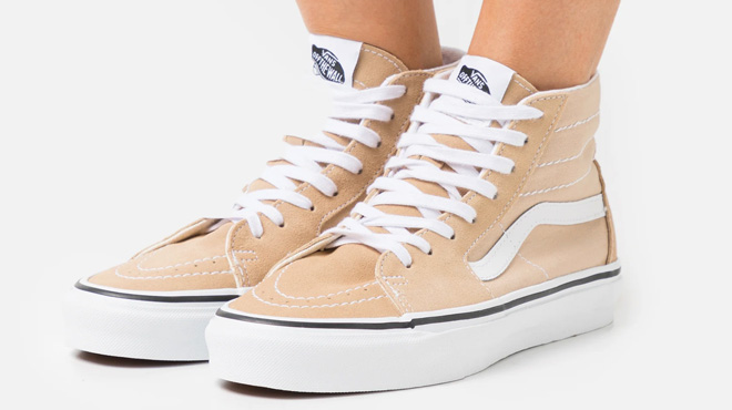 VANS Sk8 Hi Tapered Shoe on White Background