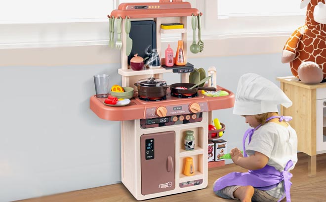 Wisairt Kids Play Kitchen Set 42 Piece