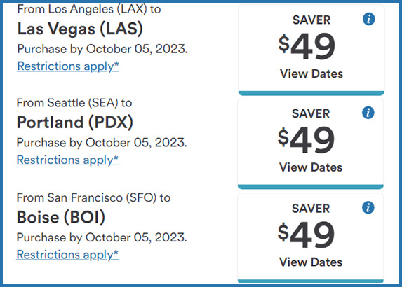 Alaska Airlines One-Way Flights