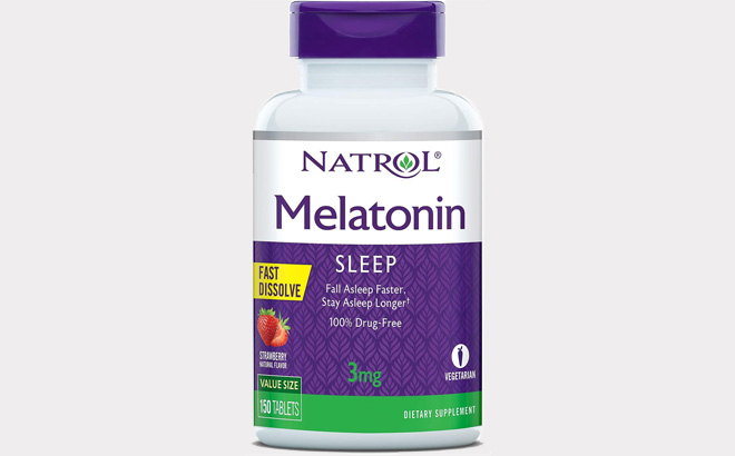 an Image of a Natrol Melatonin 150 Count Fast Dissolve Tablet Bottle