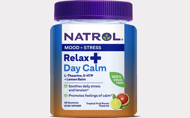 an Image of a Natrol Relax Day Calm 60 Count Gummies Bottle