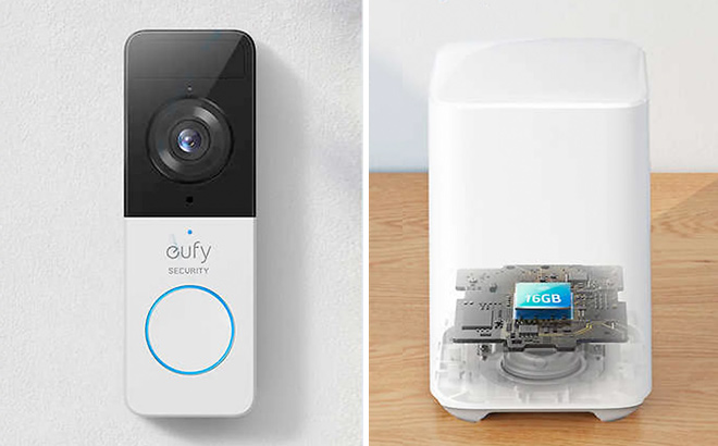 eufy 2K Wireless Video Doorbell 2E with Homebase Storage Hub