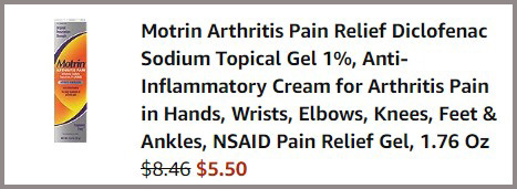 Motrin Arthritis Pain Relief Topical Gel Summary