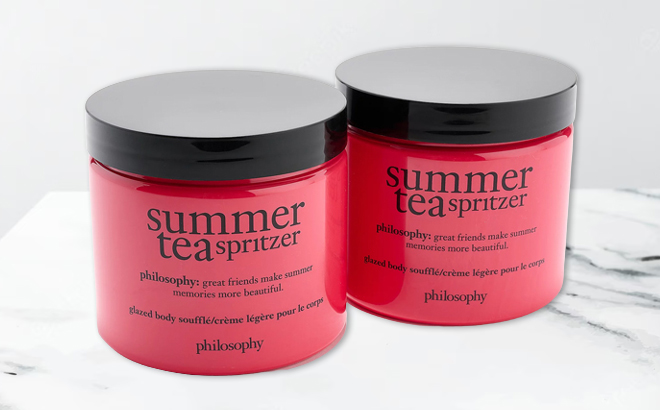 philosophy super size summertime glazed body souffle duo in summer tea